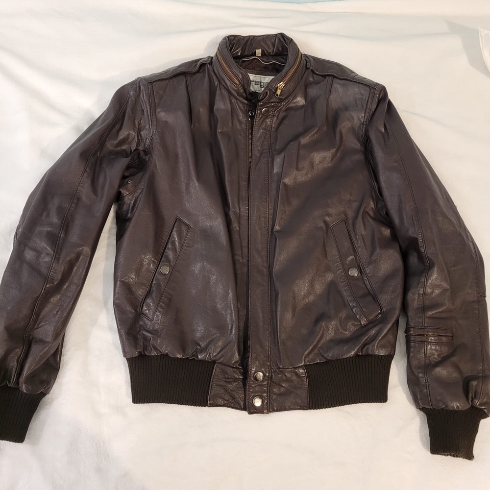 Leather Bomber Jacket